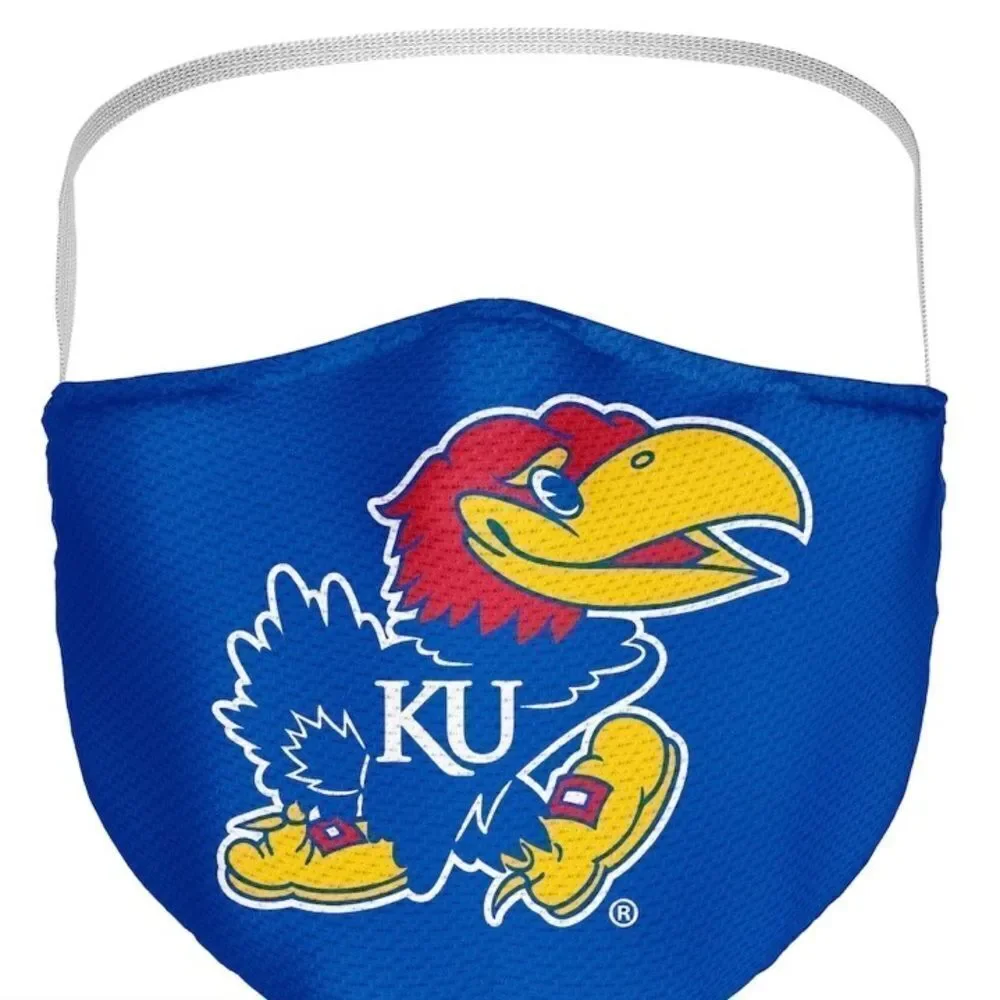 New in Package KANSAS JAYHAWKS NCAA Face Covering Mask Masks Set of 3
